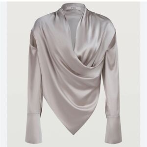 NWT Et Ochs Elegant silk  Women's Drape Top, L